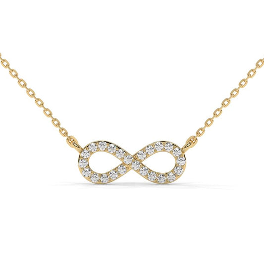 0.192 CTW Infinity Lab-Grown Diamond Pendant in 14K / 18K Gold Options