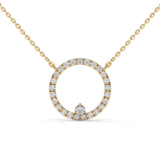0.35 CTW Rosecliff Circle Lab-Grown Diamond Necklace in 14K / 18K Gold Options