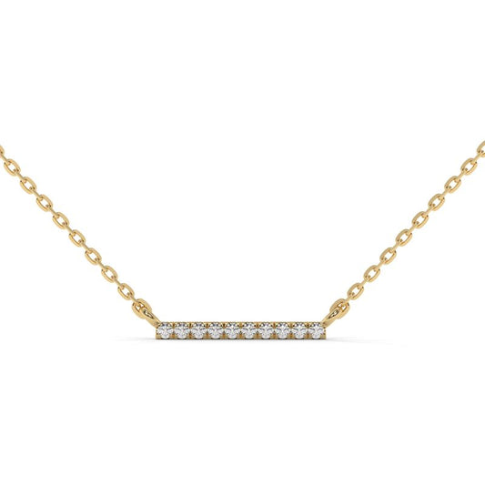0.06 CTW Round Lab-Grown Diamond Bar Pendant in 14K / 18K Gold Options