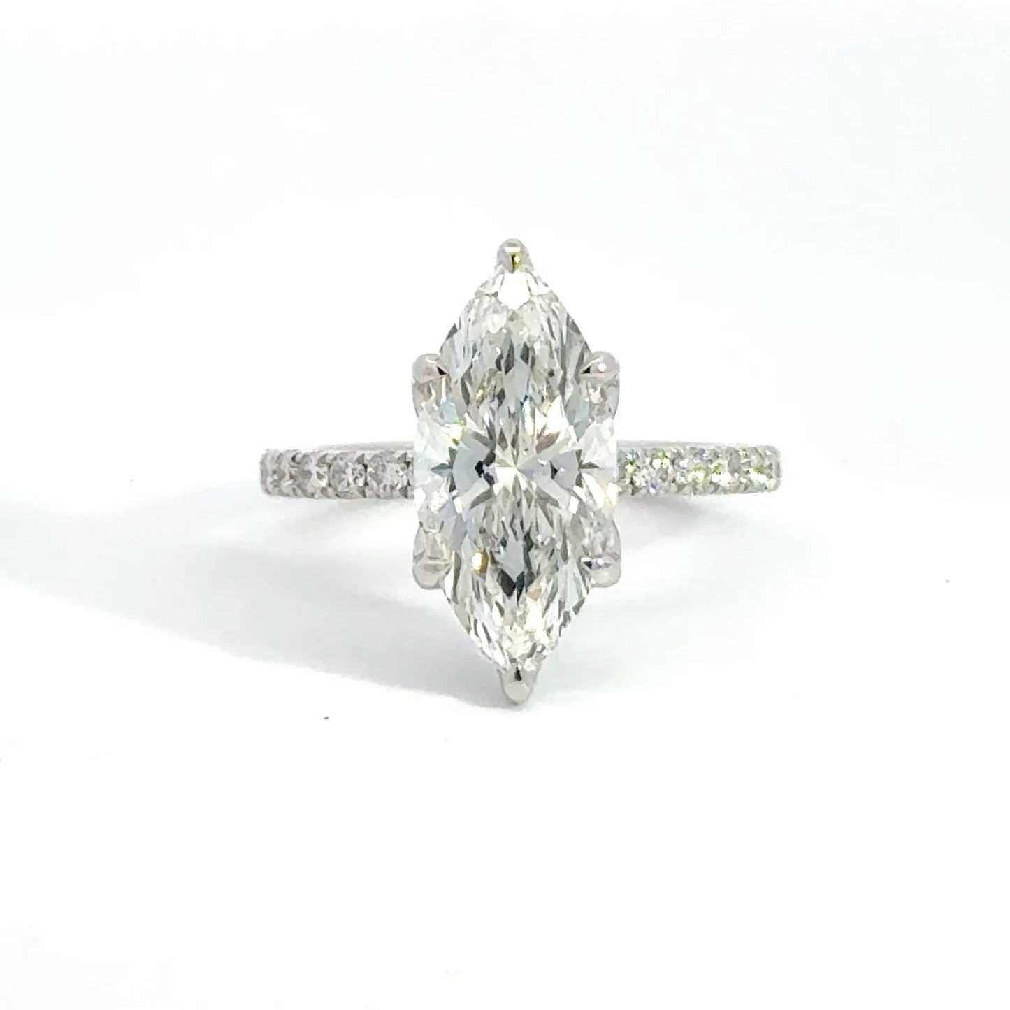 3CT MARQUISE - TULIP HEAD - Hidden Halo - Half Pave - Ready to Ship