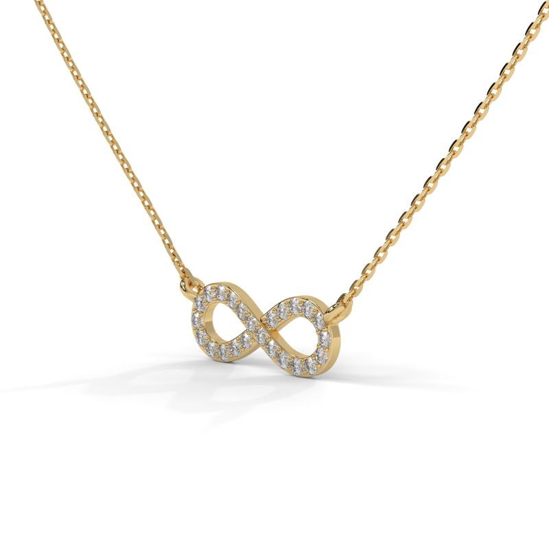0.192 CTW Infinity Lab-Grown Diamond Pendant in 14K / 18K Gold Options