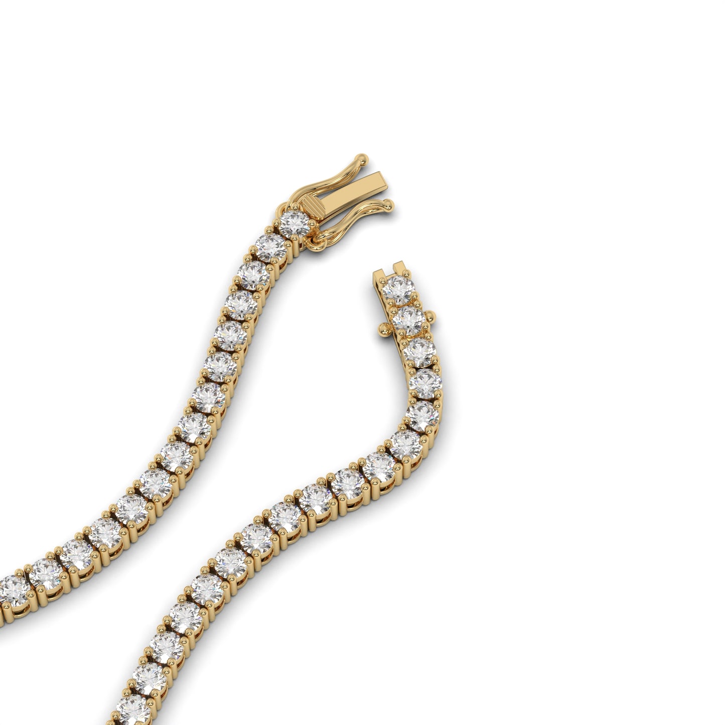 2.5CTW Lab-Grown Diamond Tennis Bracelet – 2mm DE VS+ Rounds, 14K Gold, Multiple Lengths