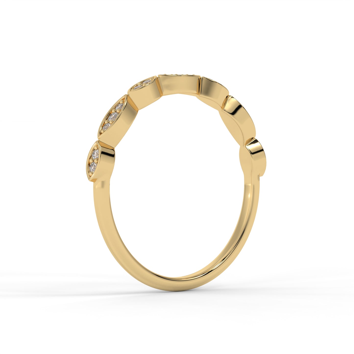 1.5MM Round Accent Lab Diamond Wedding Band – 14K Gold (.10CTW)