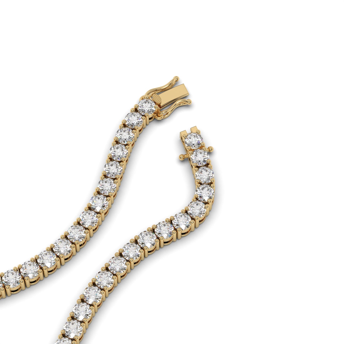 4CTW Lab-Grown Diamond Tennis Bracelet – 2.5mm DE VS+ Rounds, 14K Gold, Multiple Lengths