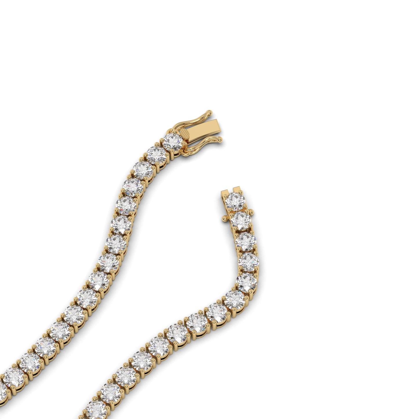 6.00 CTW Lab-Grown Diamond Tennis Bracelet – 3.2mm DE VS+ Rounds, 14K Gold, Multiple Lengths