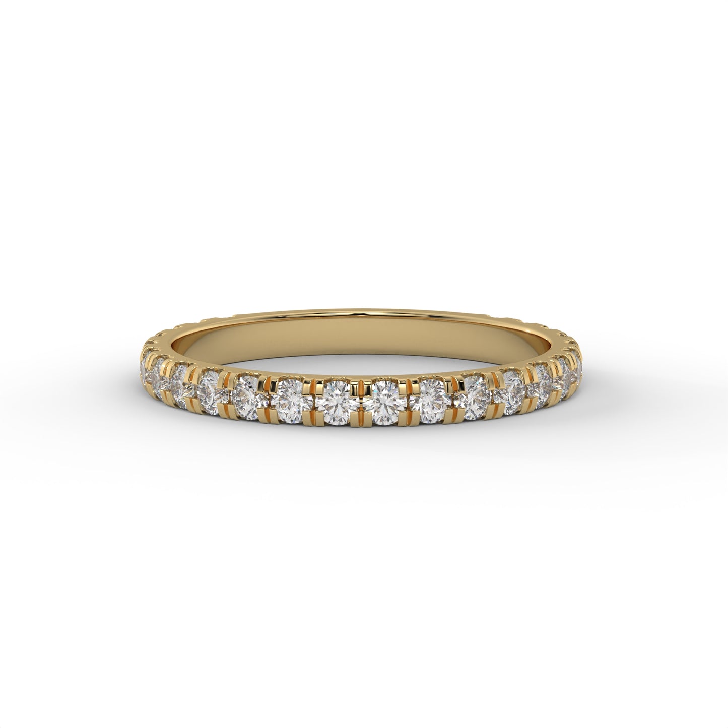 2.10MM 3/4 Pave Lab Diamond Wedding Band – 14K Gold (.60CTW)
