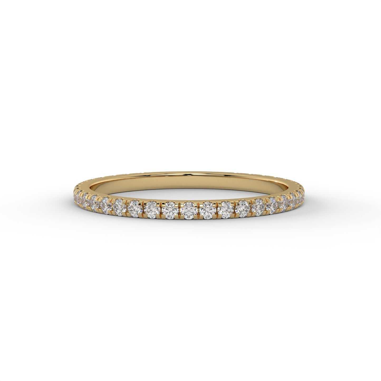 1.5MM 3/4 Pave Lab Diamond Wedding Band – 14K Gold (.28CTW)