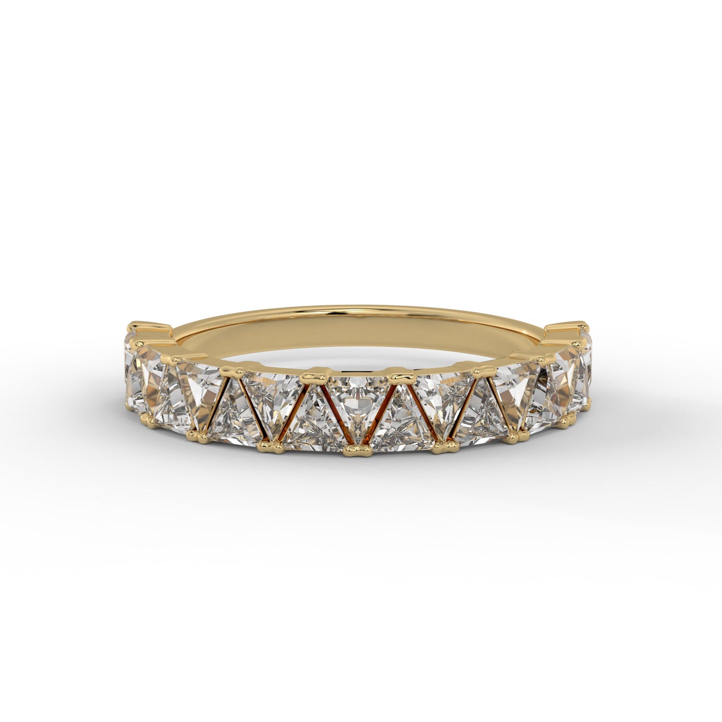 3.8MM Trillion Lab Diamond Wedding Band – 14K Gold (1.45CTW)