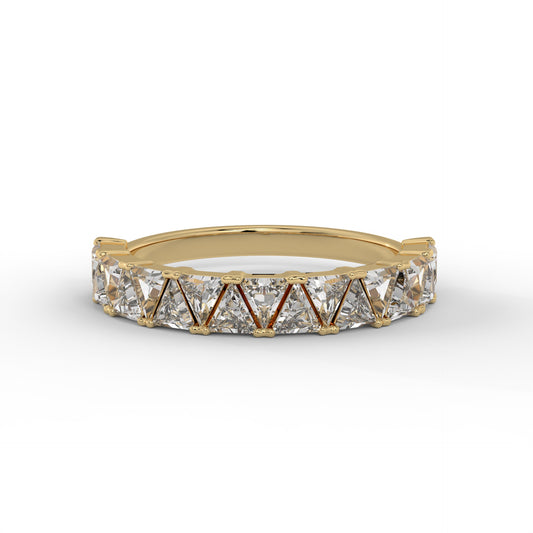 3.8MM Trillion Lab Diamond Wedding Band – 14K Gold (1.45CTW)
