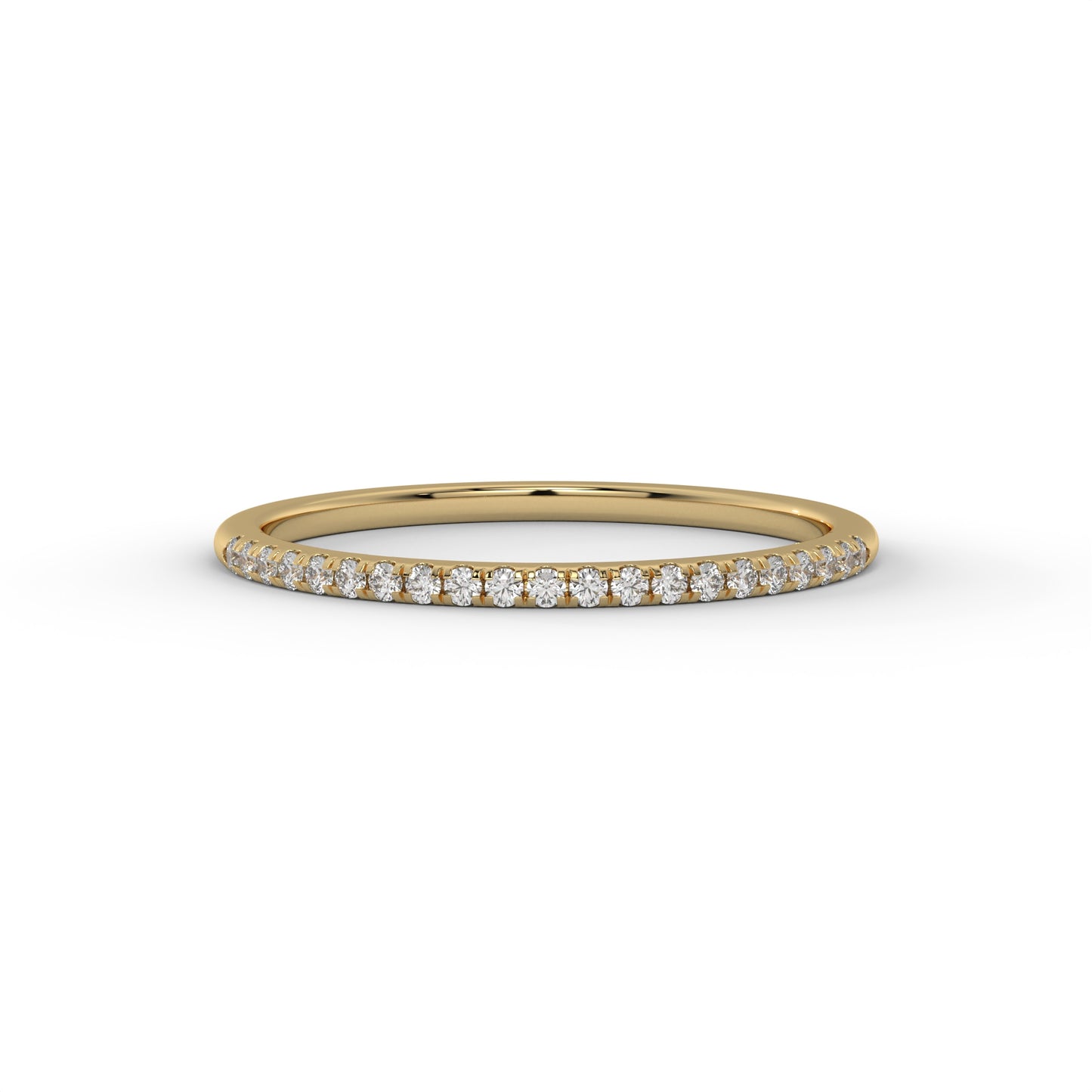 1.2MM Extra Petite Pave Lab Diamond Wedding Band – 14K Gold (.085CTW)