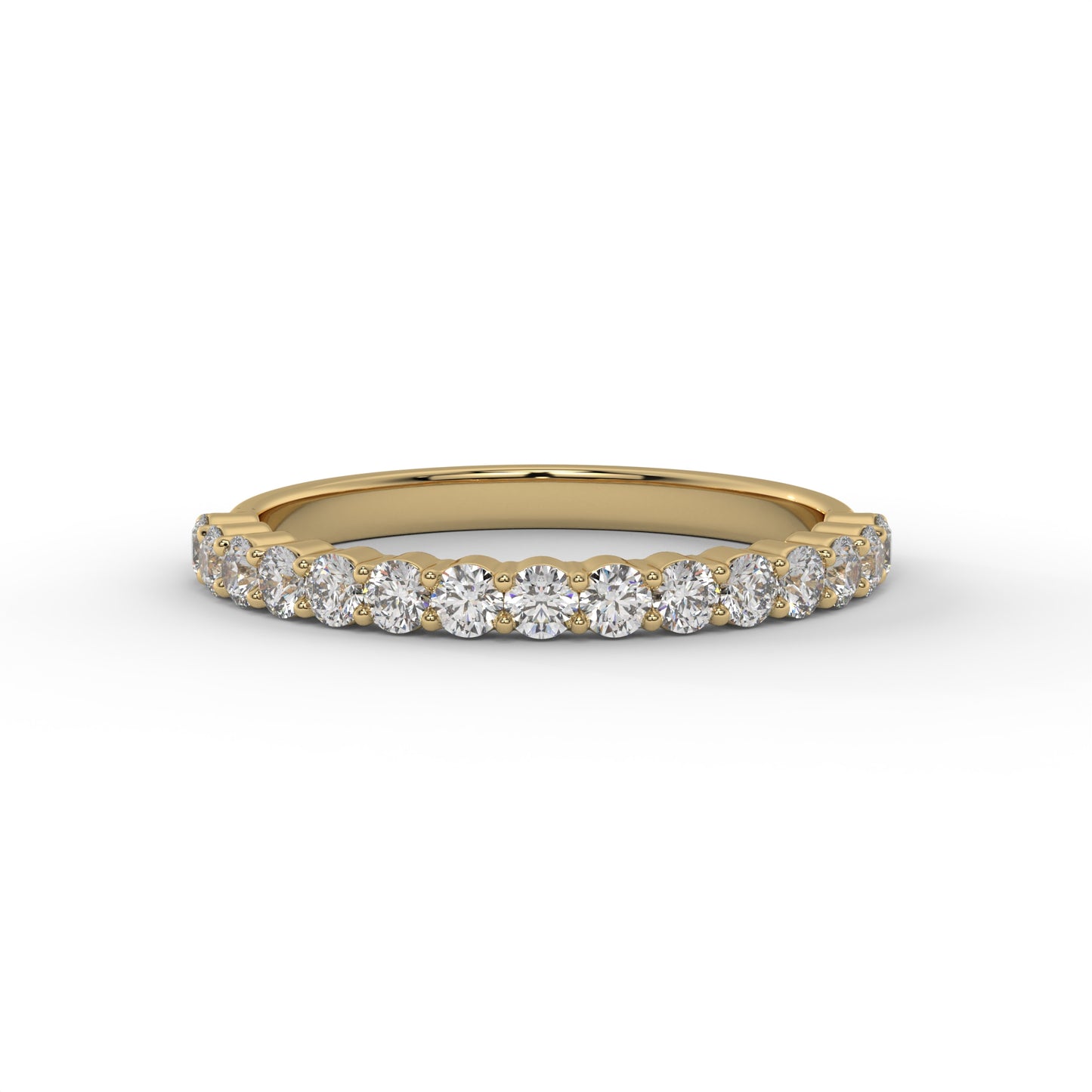 2MM Double Prong Floating Lab Diamond Wedding Band – 14K Gold (.50CTW)