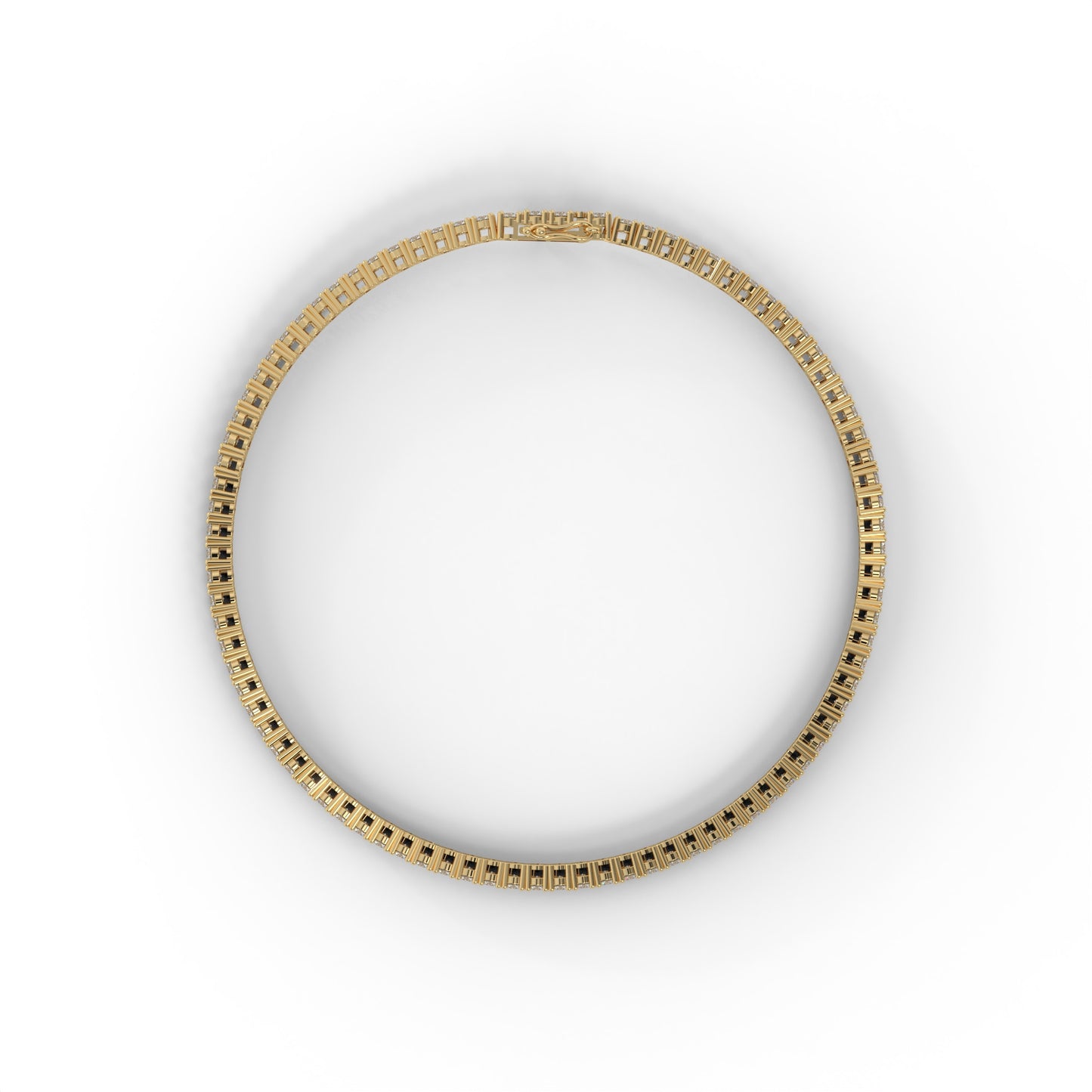 2.5CTW Lab-Grown Diamond Tennis Bracelet – 2mm DE VS+ Rounds, 14K Gold, Multiple Lengths