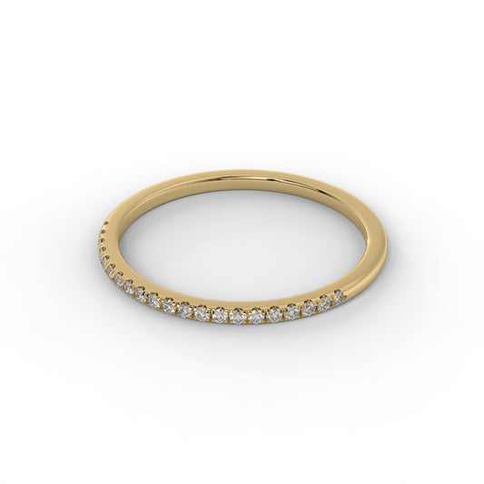 1.2MM Extra Petite Pave Lab Diamond Wedding Band – 14K Gold (.085CTW)