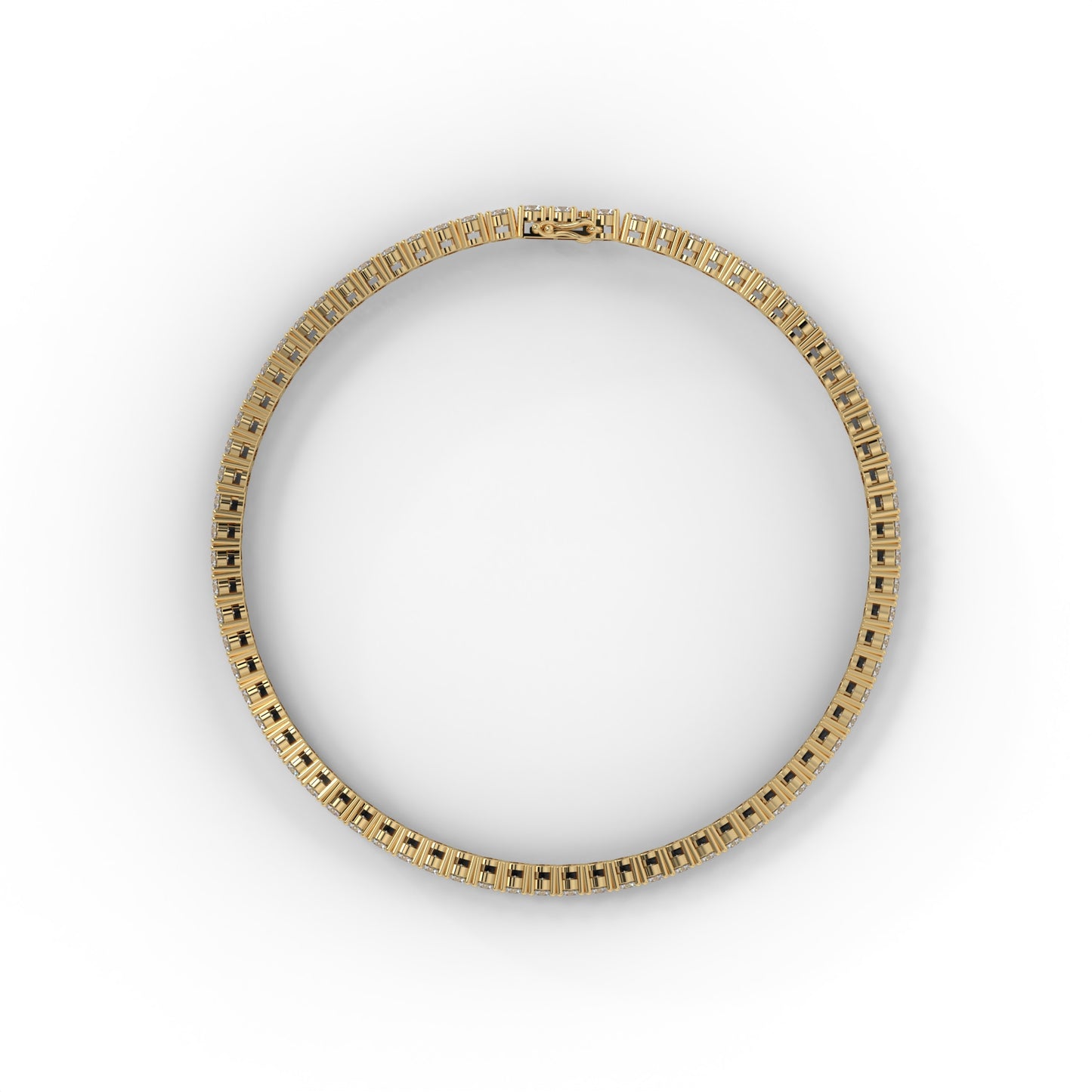4CTW Lab-Grown Diamond Tennis Bracelet – 2.5mm DE VS+ Rounds, 14K Gold, Multiple Lengths