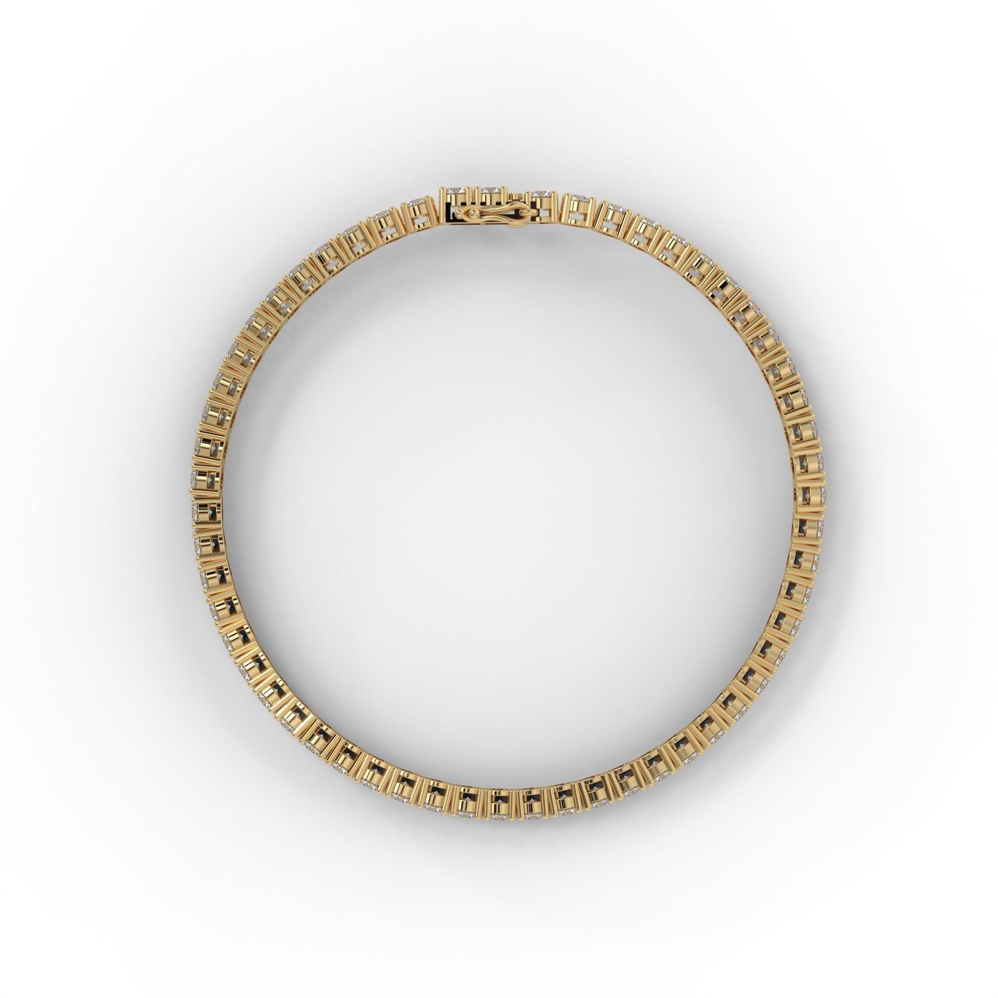 5.00 CTW Lab-Grown Diamond Tennis Bracelet – 3mm DE VS+ Rounds, 14K Gold, Multiple Lengths
