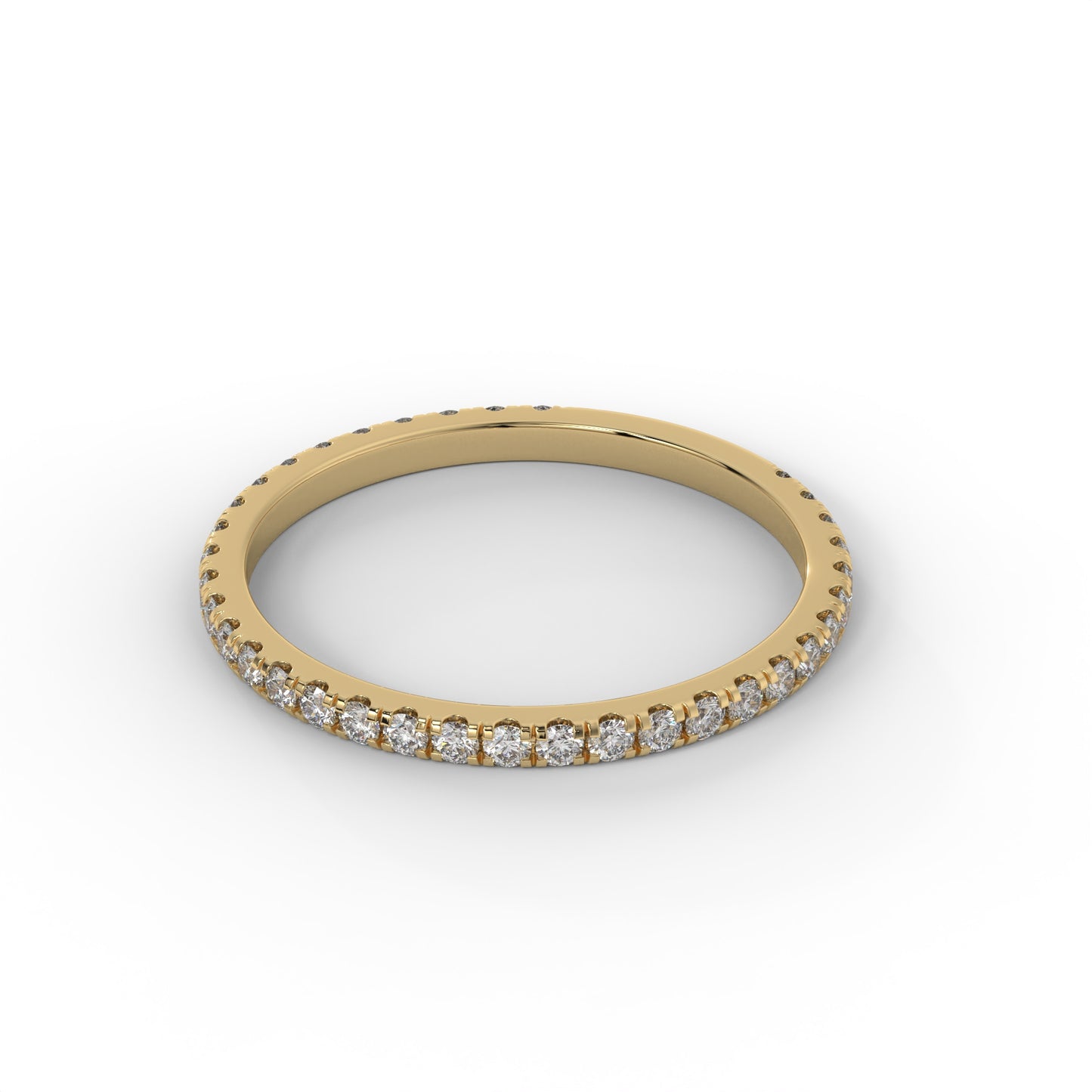 1.5MM 3/4 Pave Lab Diamond Wedding Band – 14K Gold (.28CTW)