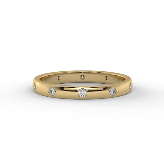 2.5MM Modest Lab Diamond Wedding Band – 14K Gold (.30CTW)