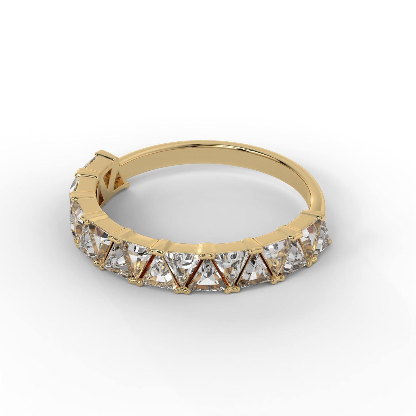 3.8MM Trillion Lab Diamond Wedding Band – 14K Gold (1.45CTW)