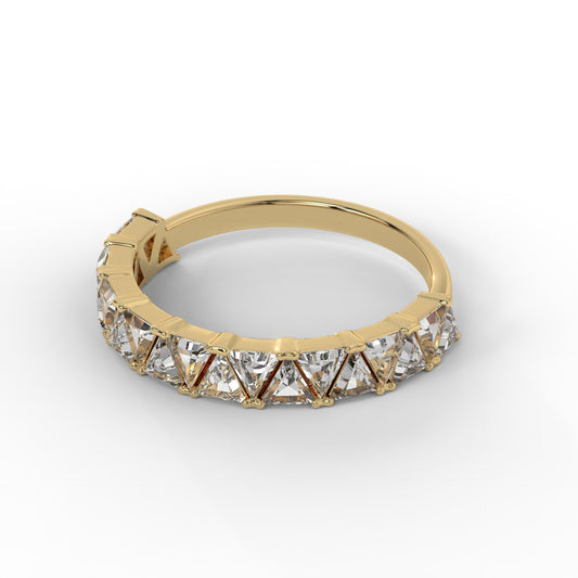 3.8MM Trillion Lab Diamond Wedding Band – 14K Gold (1.45CTW)