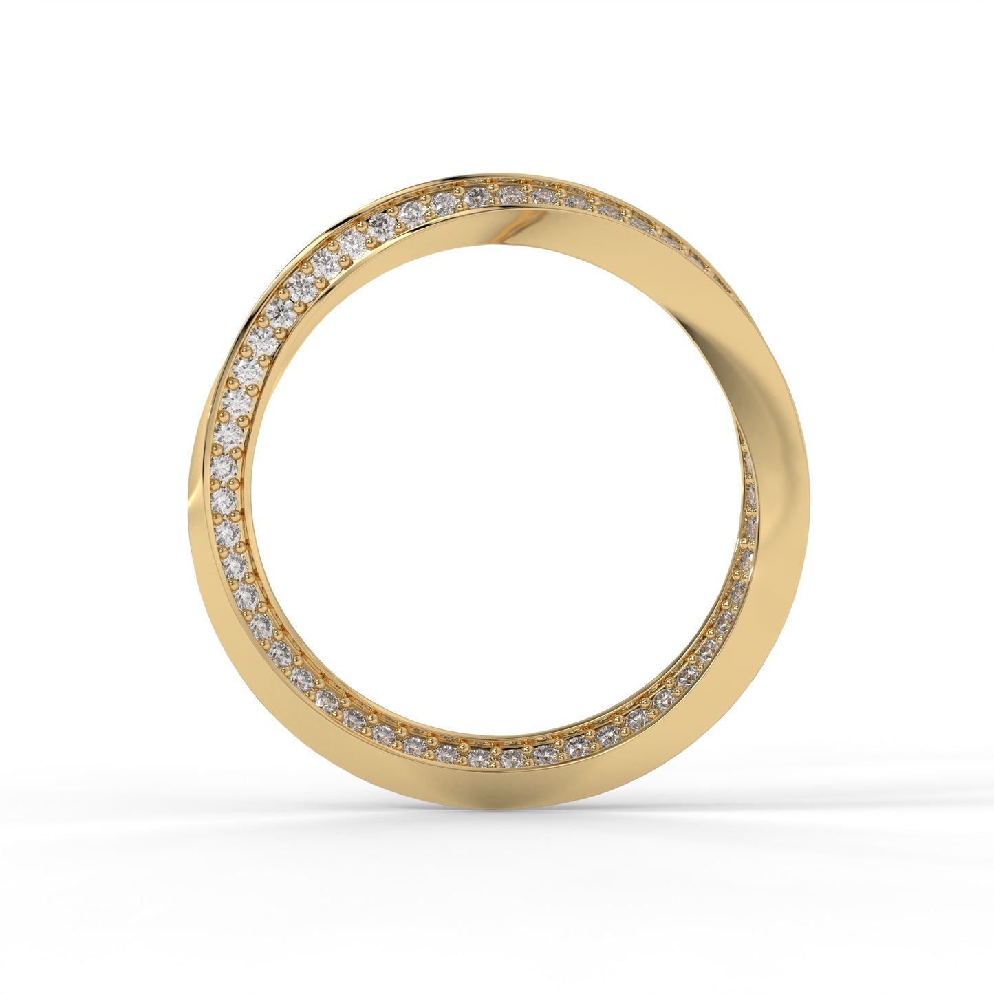 Twisted Square Lab Diamond Wedding Band – 14K Gold (.50CTW)