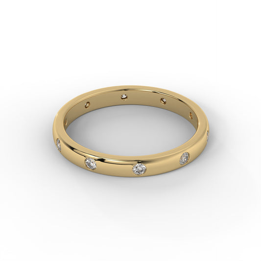 2.5MM Modest Lab Diamond Wedding Band – 14K Gold (.30CTW)