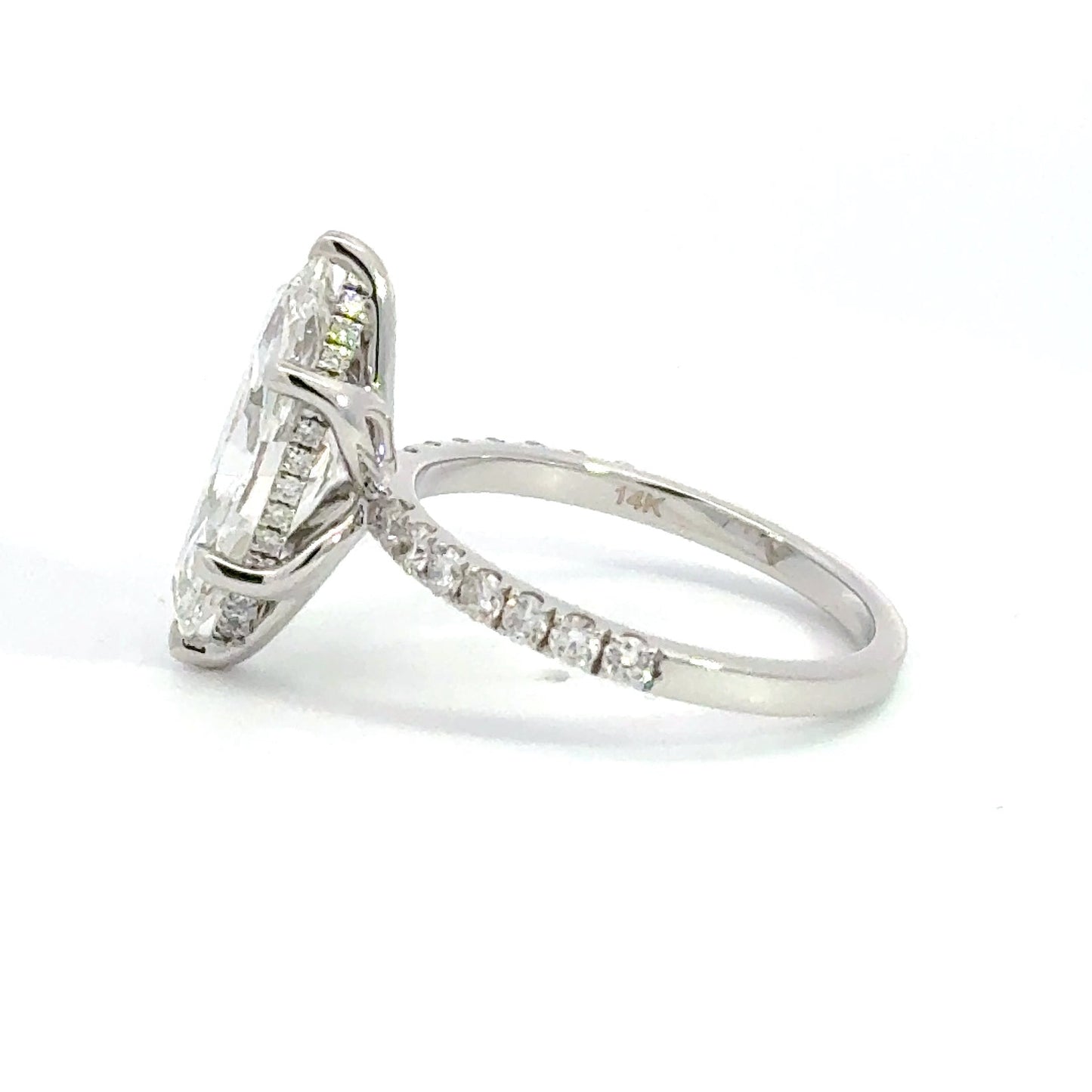 3CT MARQUISE - TULIP HEAD - Hidden Halo - Half Pave - Ready to Ship