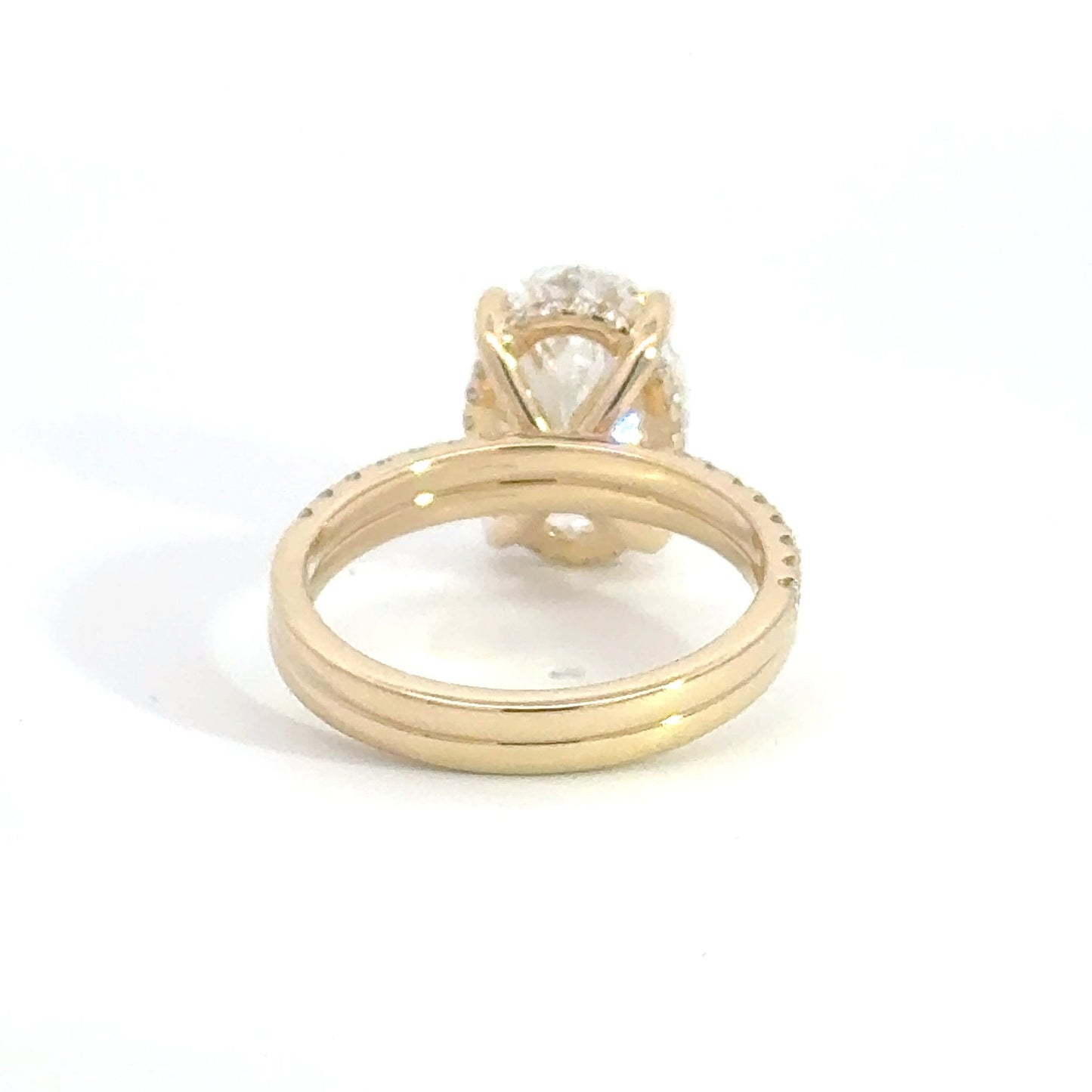 4CT OVAL WEDDING SET - 14K - READY TO SHIP