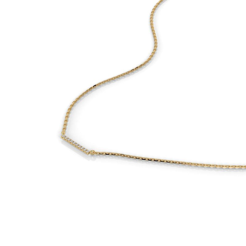 0.06 CTW Round Lab-Grown Diamond Bar Pendant in 14K / 18K Gold Options