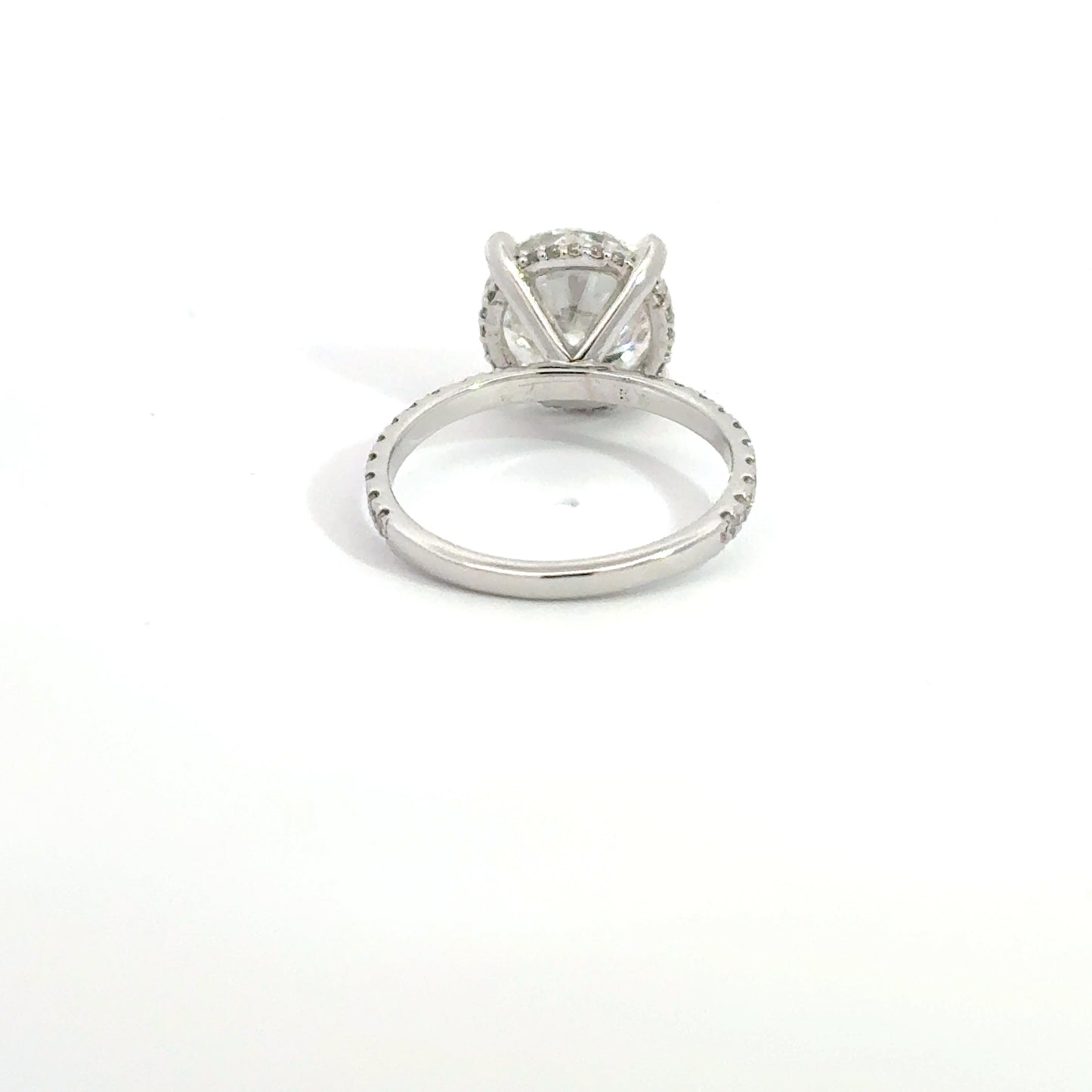 4.66 CTW E VVS2 Round Brilliant Lab-Grown Diamond Ring – IGI Certified – 14K White Gold