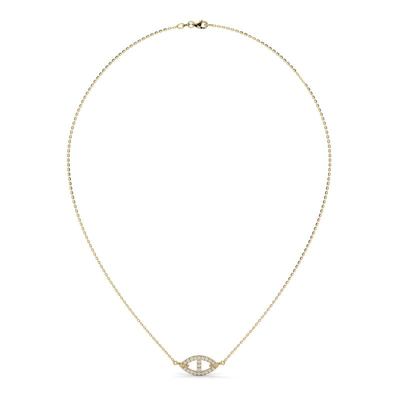 1 CTW Lucky Eye Pavé Round Lab-Grown Diamond Pendant in 14K / 18K Gold Options