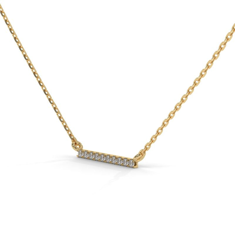 0.06 CTW Round Lab-Grown Diamond Bar Pendant in 14K / 18K Gold Options