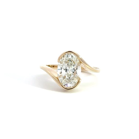 3CT OVAL BYPASS RING