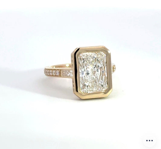 4.19CT RADIANT BEZEL RING