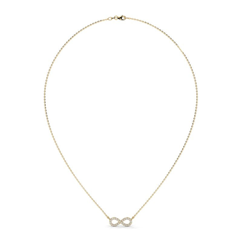 0.192 CTW Infinity Lab-Grown Diamond Pendant in 14K / 18K Gold Options