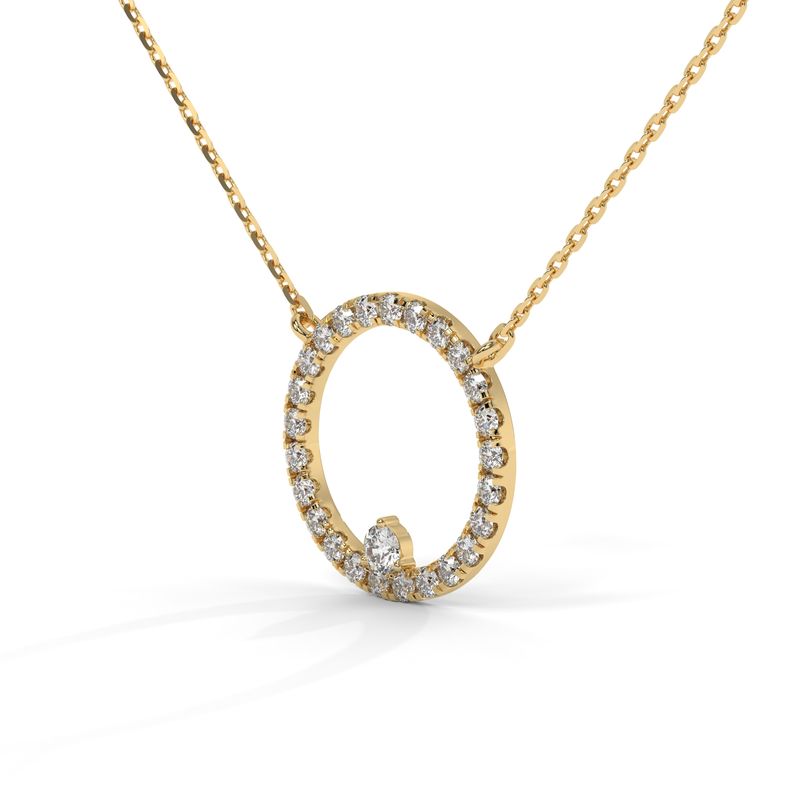 0.35 CTW Rosecliff Circle Lab-Grown Diamond Necklace in 14K / 18K Gold Options