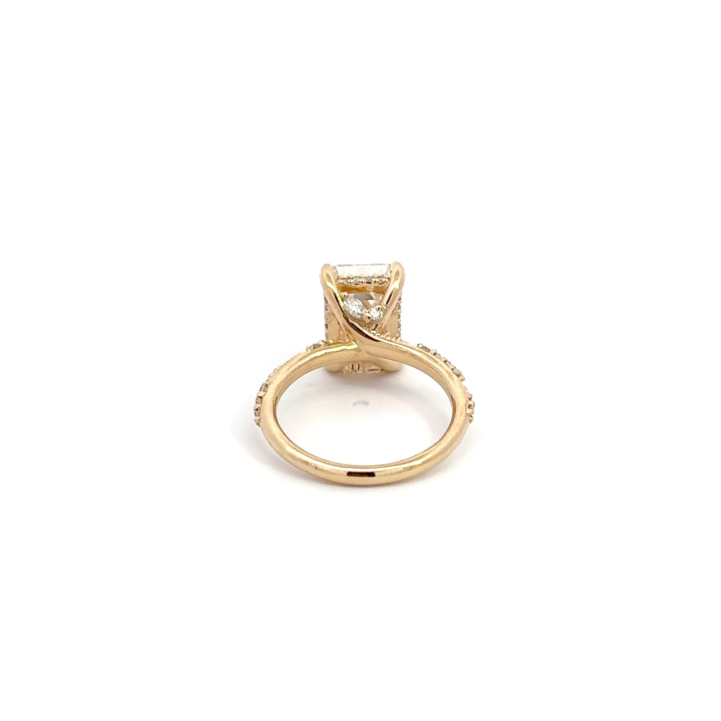 3.86CT E VVS2 Emerald Lab Grown Vintage Engagement Ring