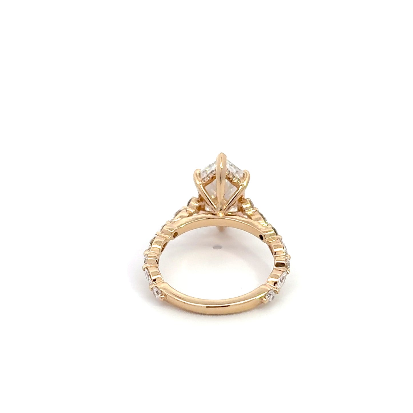 3CT Dutch Marquise Engagement Ring with Floating Cathedral Mount – 14K Gold (4CTW)