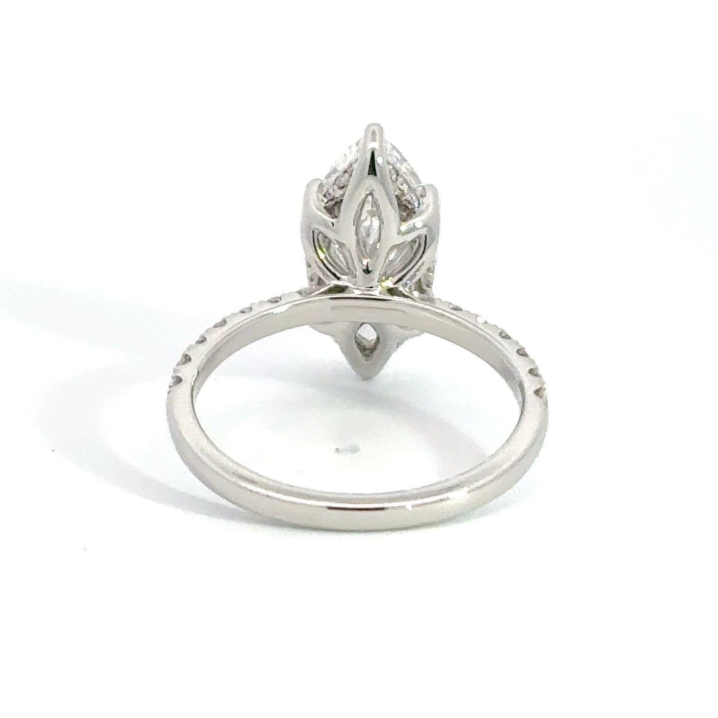 3CT MARQUISE - TULIP HEAD - Hidden Halo - Half Pave - Ready to Ship