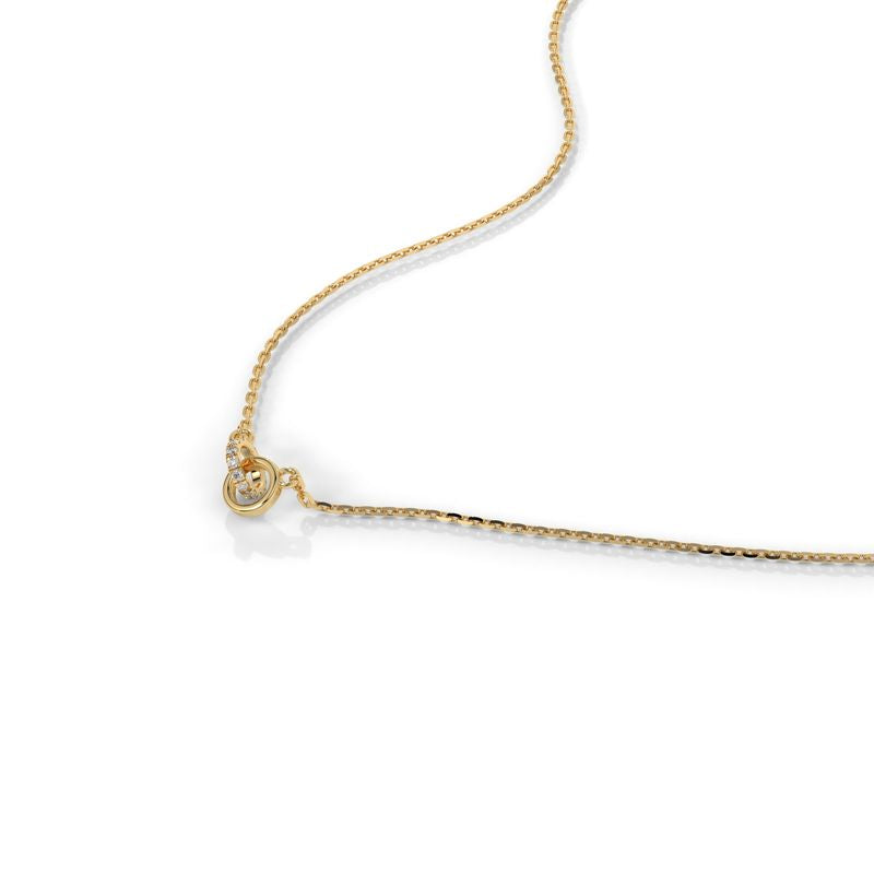 0.065 CTW Round Lab-Grown Diamond Double Hoop Pendant in 14K / 18K Gold Options