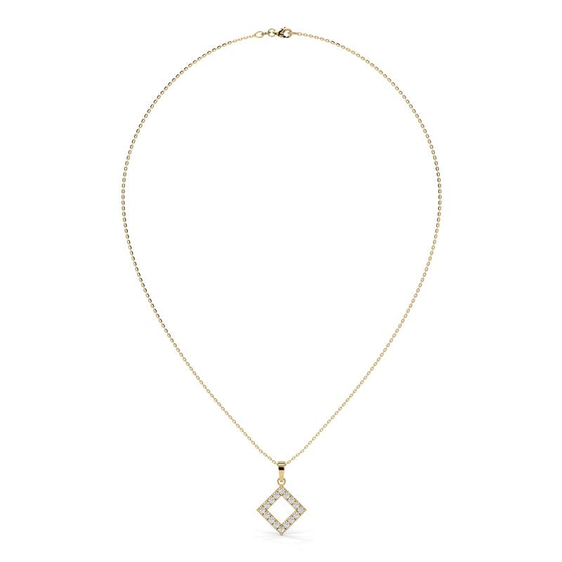 0.5 CTW Gold Rhombus Lab-Grown Diamond Necklace in 14K / 18K Gold Options