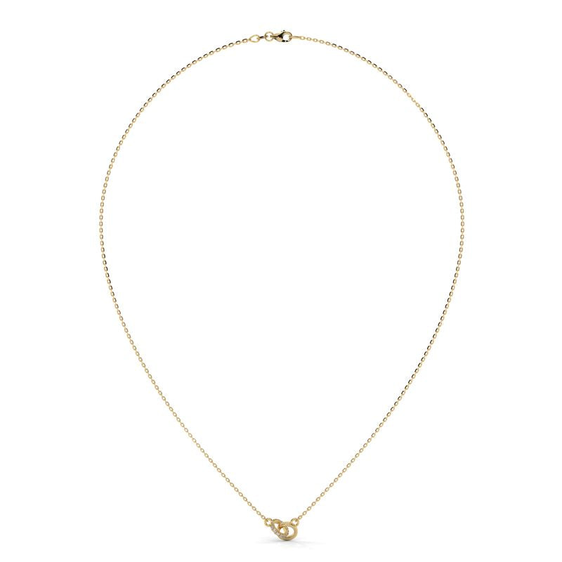 0.065 CTW Round Lab-Grown Diamond Double Hoop Pendant in 14K / 18K Gold Options