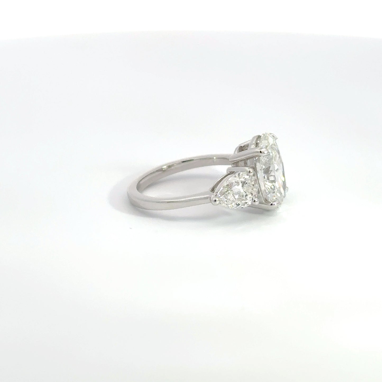 4.75CTW Oval + Pear Lab Diamond Ring