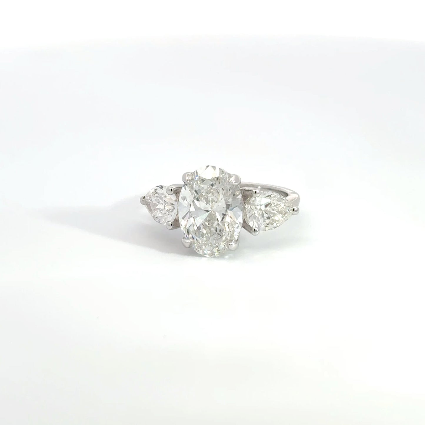 4.75CTW Oval + Pear Lab Diamond Ring