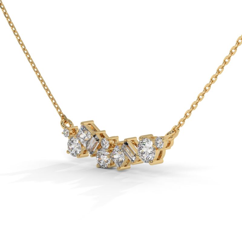 0.80 CTW Multi-Shape Lab-Grown Diamond Pendant in 14K / 18K Gold Options