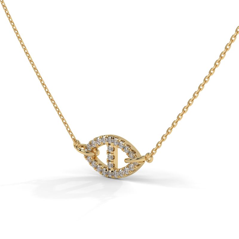 1 CTW Lucky Eye Pavé Round Lab-Grown Diamond Pendant in 14K / 18K Gold Options