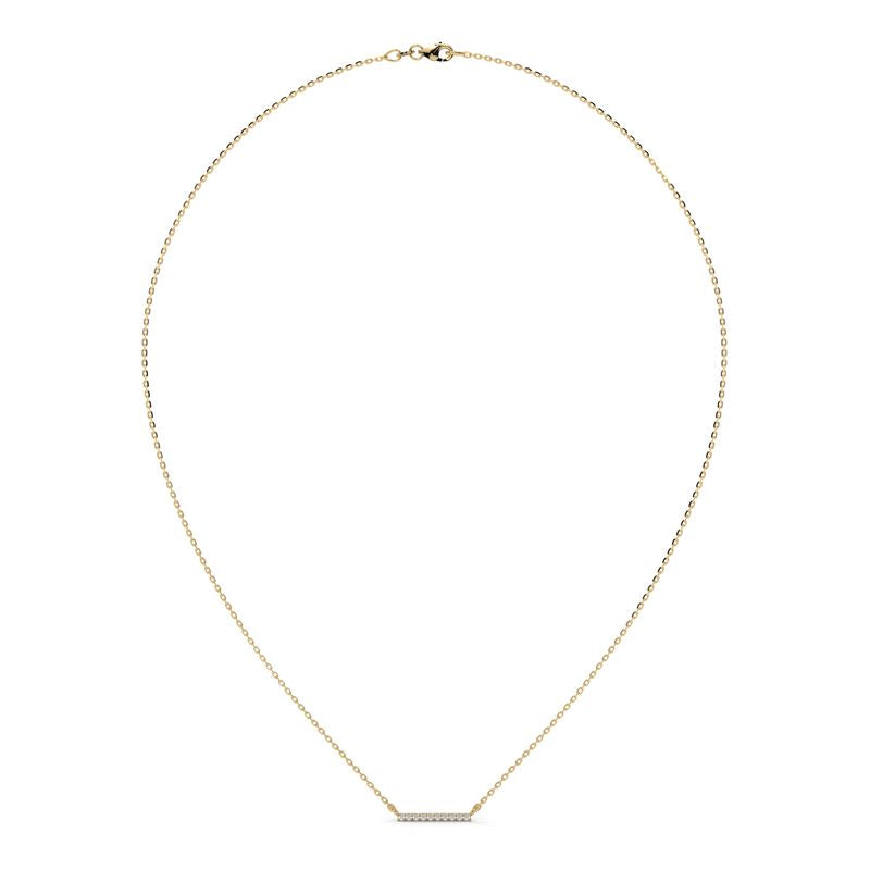 0.06 CTW Round Lab-Grown Diamond Bar Pendant in 14K / 18K Gold Options