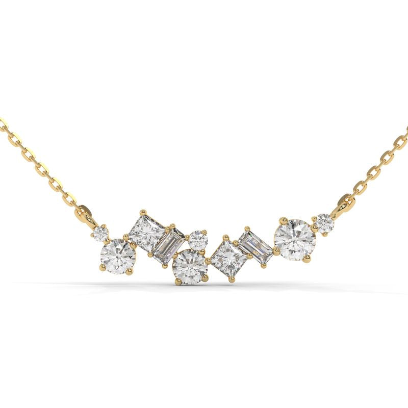 0.80 CTW Multi-Shape Lab-Grown Diamond Pendant in 14K / 18K Gold Options