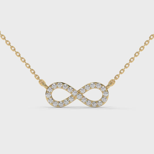 0.192 CTW Infinity Lab-Grown Diamond Pendant in 14K / 18K Gold Options