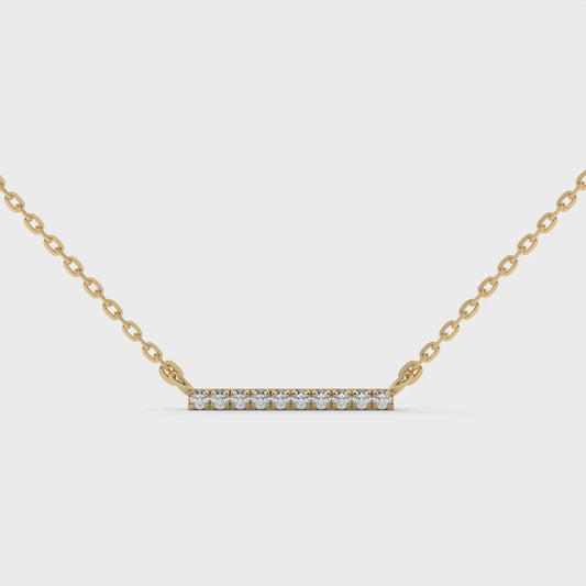 0.06 CTW Round Lab-Grown Diamond Bar Pendant in 14K / 18K Gold Options