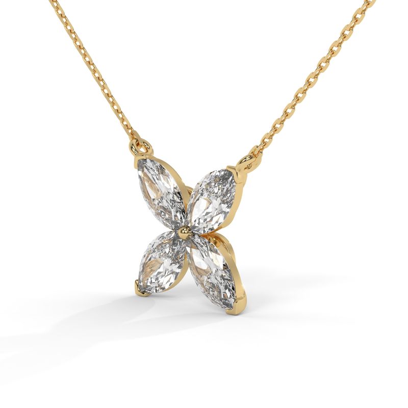 2 CTW Marquise Lab-Grown Diamond Butterfly Pendant in 14K / 18K Gold Options